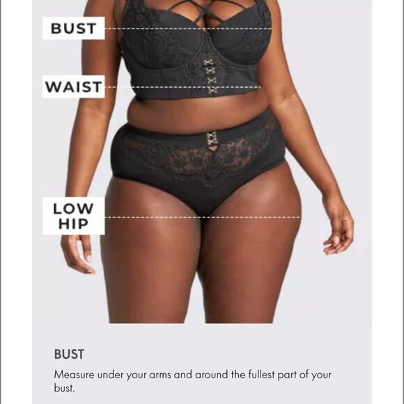 Cacique 42 Black Corset Bow Coquette Cosplay Intimates - Picture 7 of 7